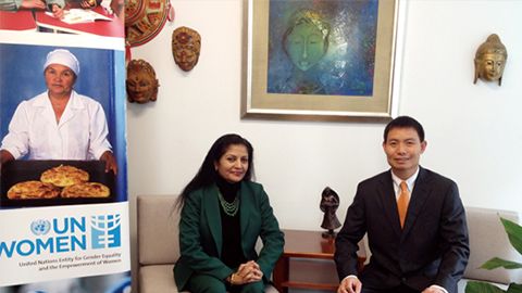 南非首位女性副总统 联合国会见letou国际米兰CEO